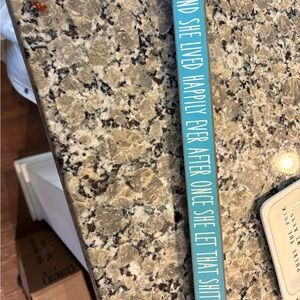 Teal Wooden Sign with White Lettering - Inspirational Quote